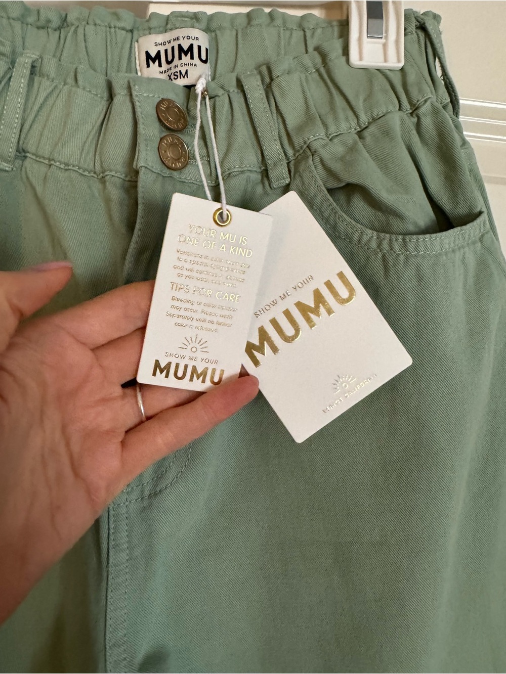 Show Me Your MuMu Emilia Mom Sage Denim Jeans - Picture 7 of 11
